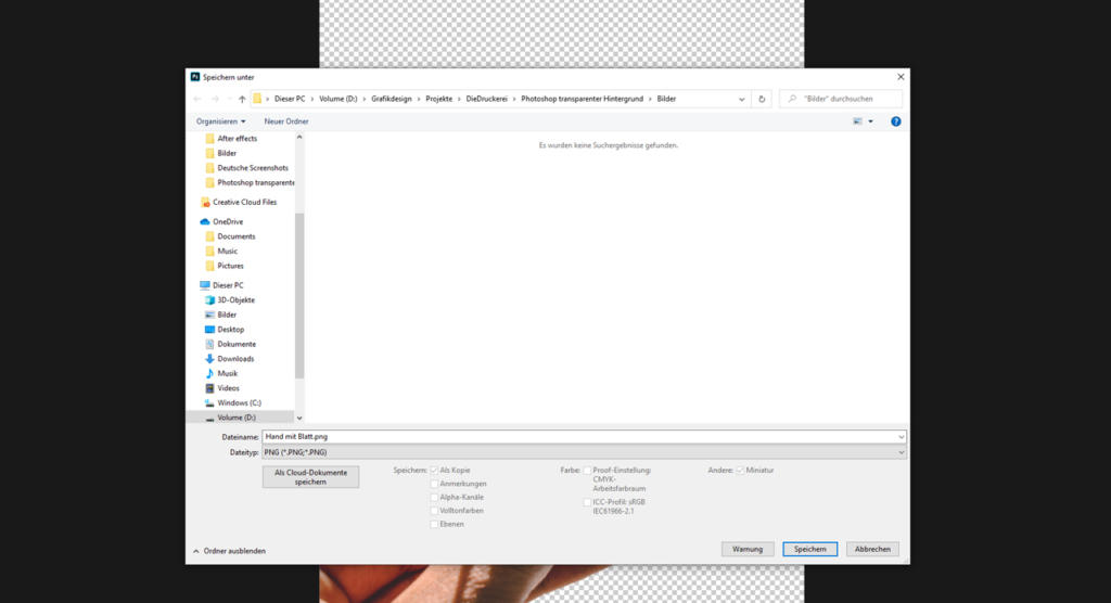 Photoshop transparenter Hintergrund RGB