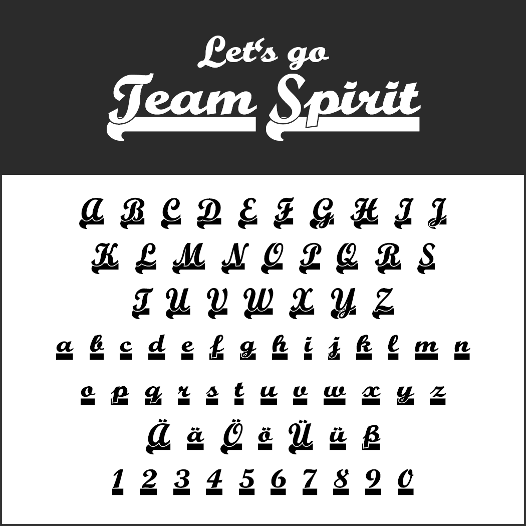 Vintage Fonts - 50er Jahre - Team Spirit