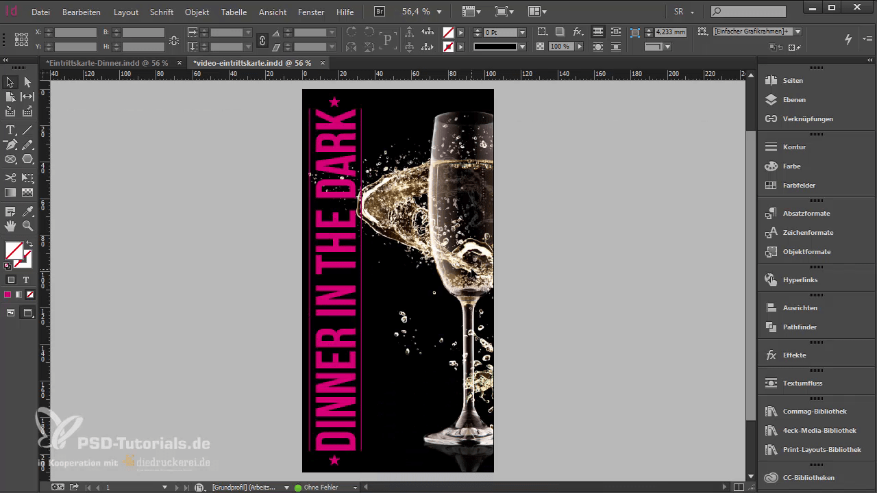 Indesign Tutorial Eintrittskarte Mit Schwarzlichtfarbe