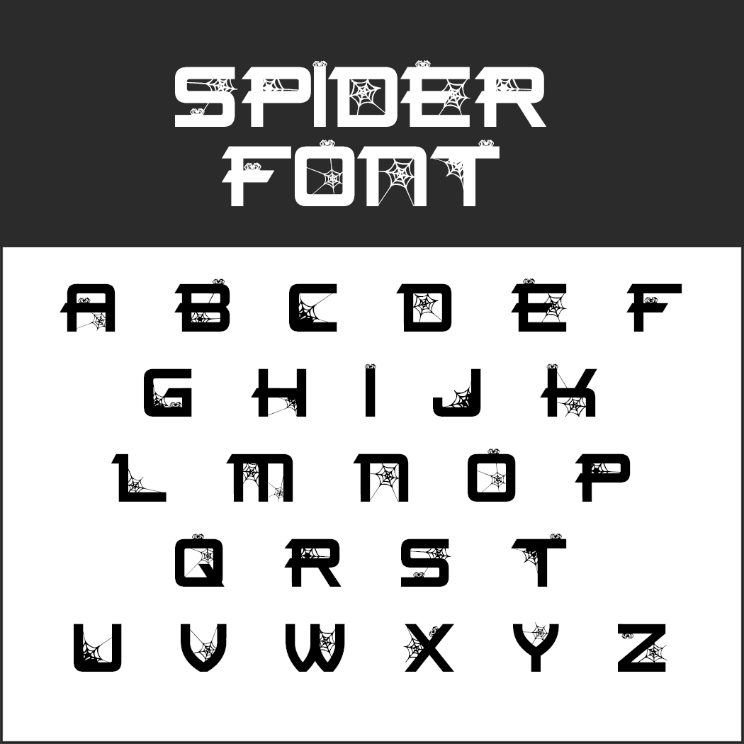 Halloween-Schrift: Spider Font