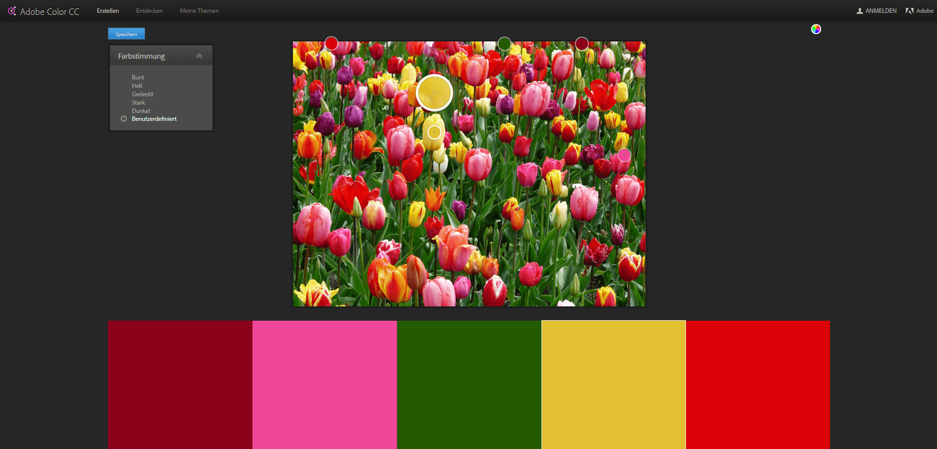 Farbkombination von Bildern herausfinden mit Adobe Color CC