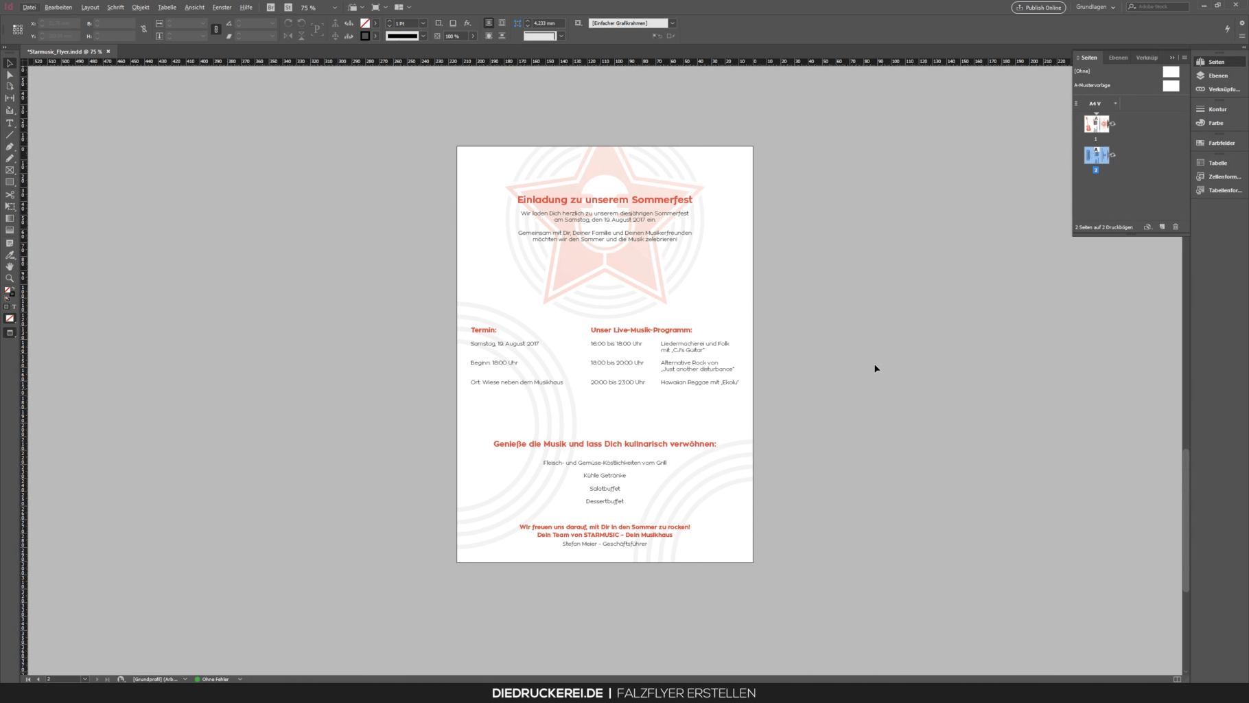 In Indesign 6 Seiten Flyer Mit Wickelfalz Anlegen So Geht S