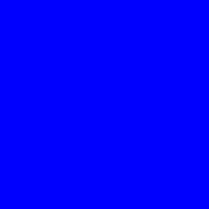 Ein durchgehend blaues Quadrat, das an das Marketinglogo eines Restaurants erinnert, ohne andere Elemente oder Muster.