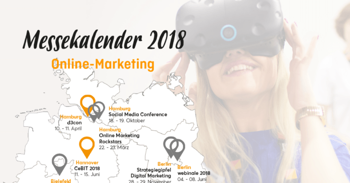 Beitragsbild Social Media Messekalender 2018 Online-Marketing