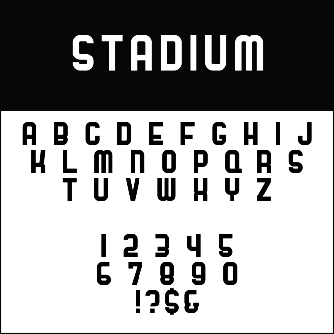 Font Template Stadium