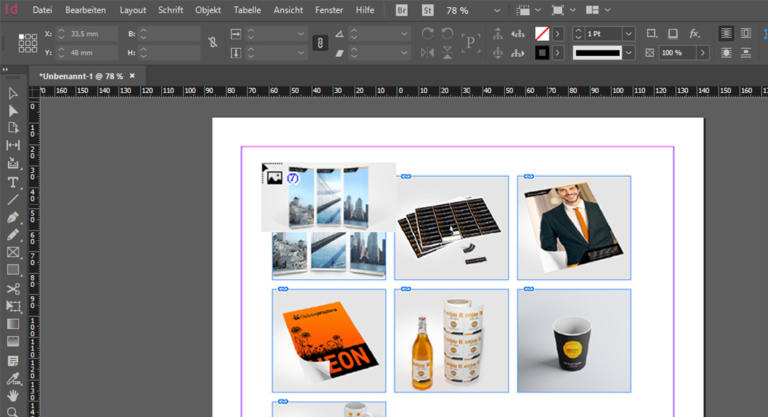 Raffinierte Bildplatzierung in InDesign: Kontaktabzug