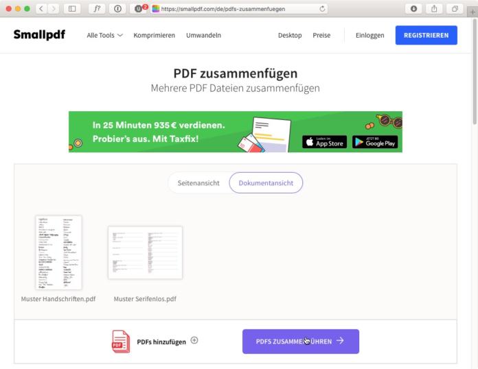 Pdf zusammenf gen in acrobat dc smallpdf onlinetools