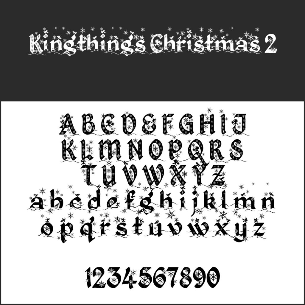 Schriftart Kingthings Christmas 2