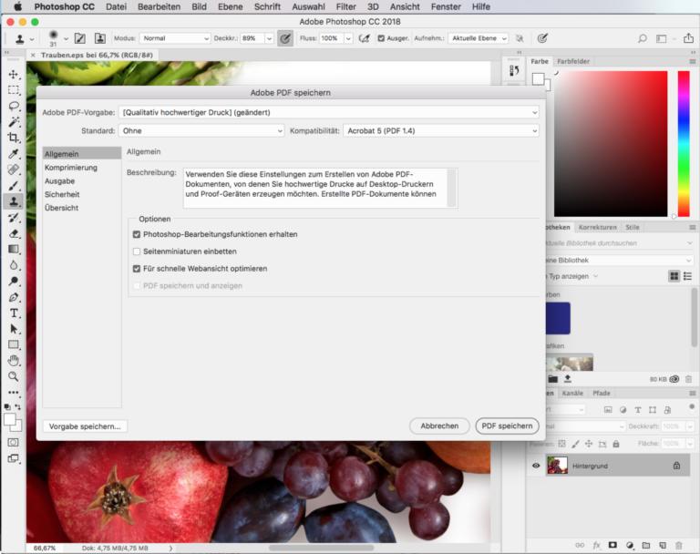 Bilder Als Pdf Speichern Von TIFF Bis JPG ZB In Adobe Photoshop