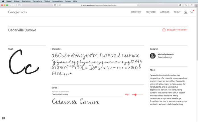 Google Script Fonts: Viele Handschrift Stile kostenlos downloaden