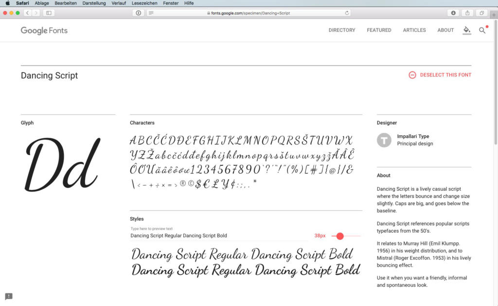 Script-Font Dancing Script Regular