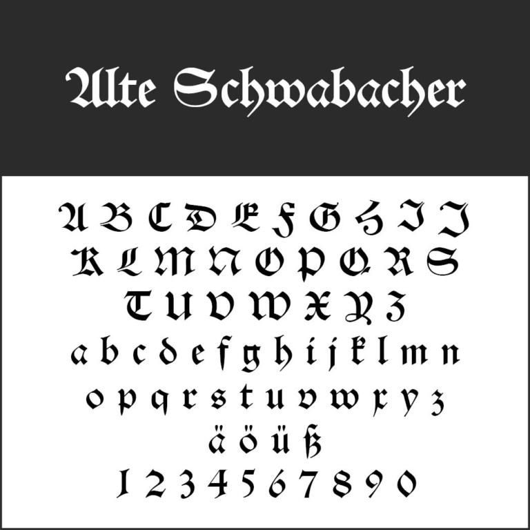 Altdeutsche Schrift - Wissenswertes und kostenlose Fonts