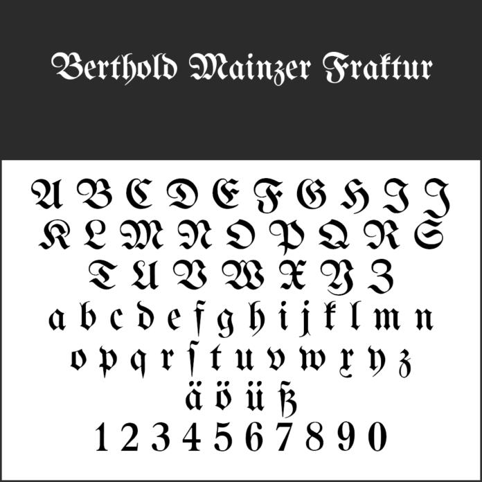 Altdeutsche Schrift - Wissenswertes und kostenlose Fonts