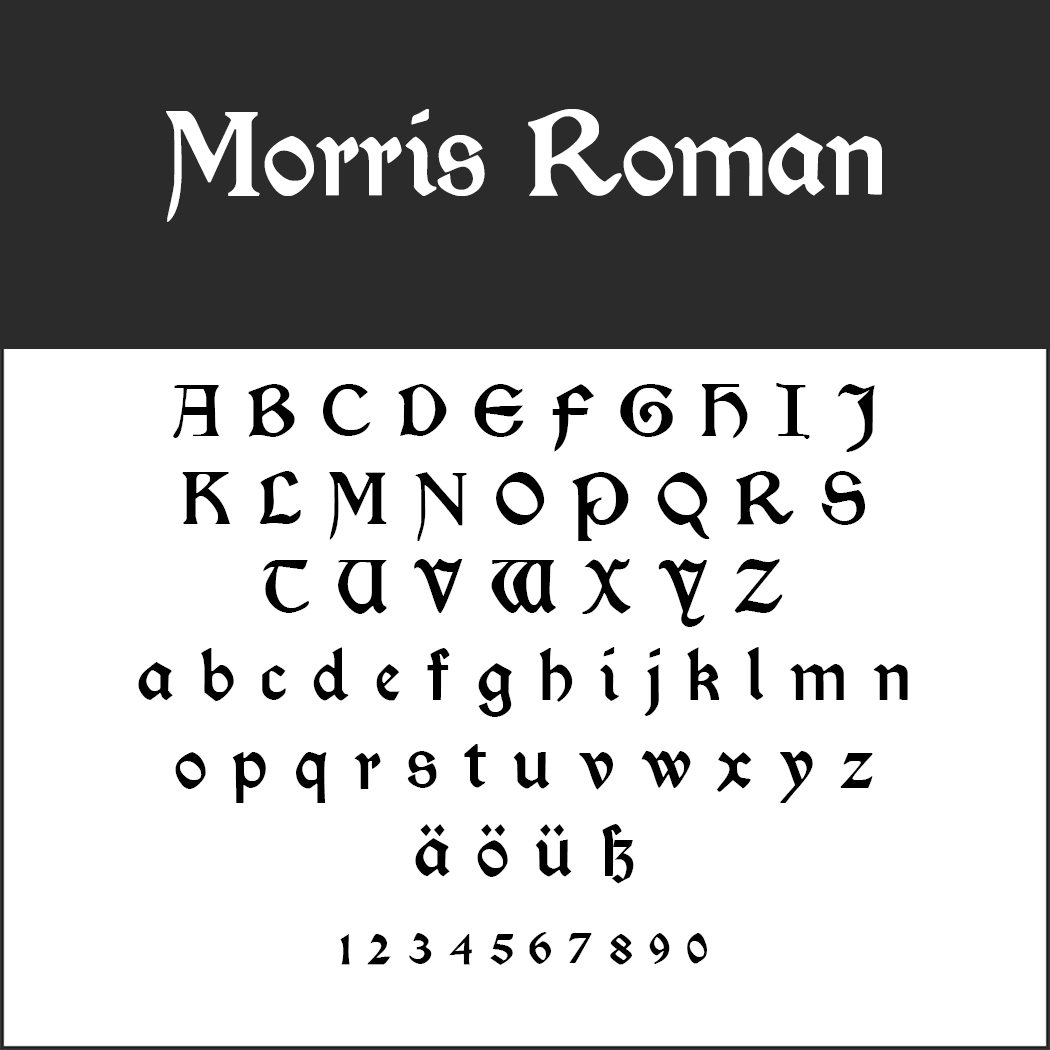"Herr der Ringe"-Schrift: Morris Roman by Typographer Mediengestaltung