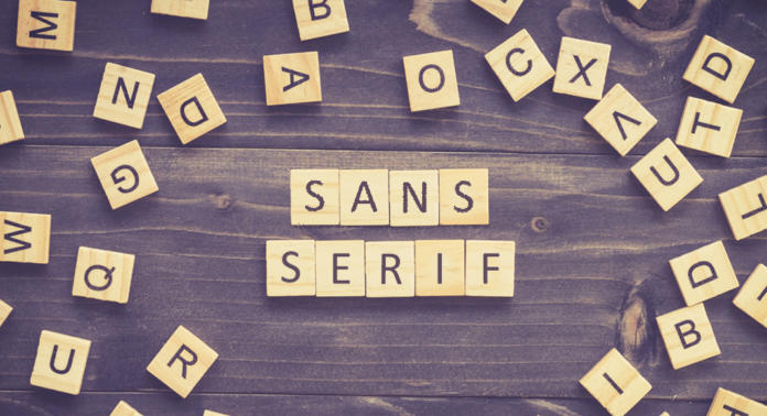 Sans Serif - Schrift ohne Serifen