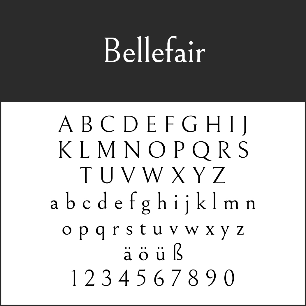 Schriftart "Bellefair"