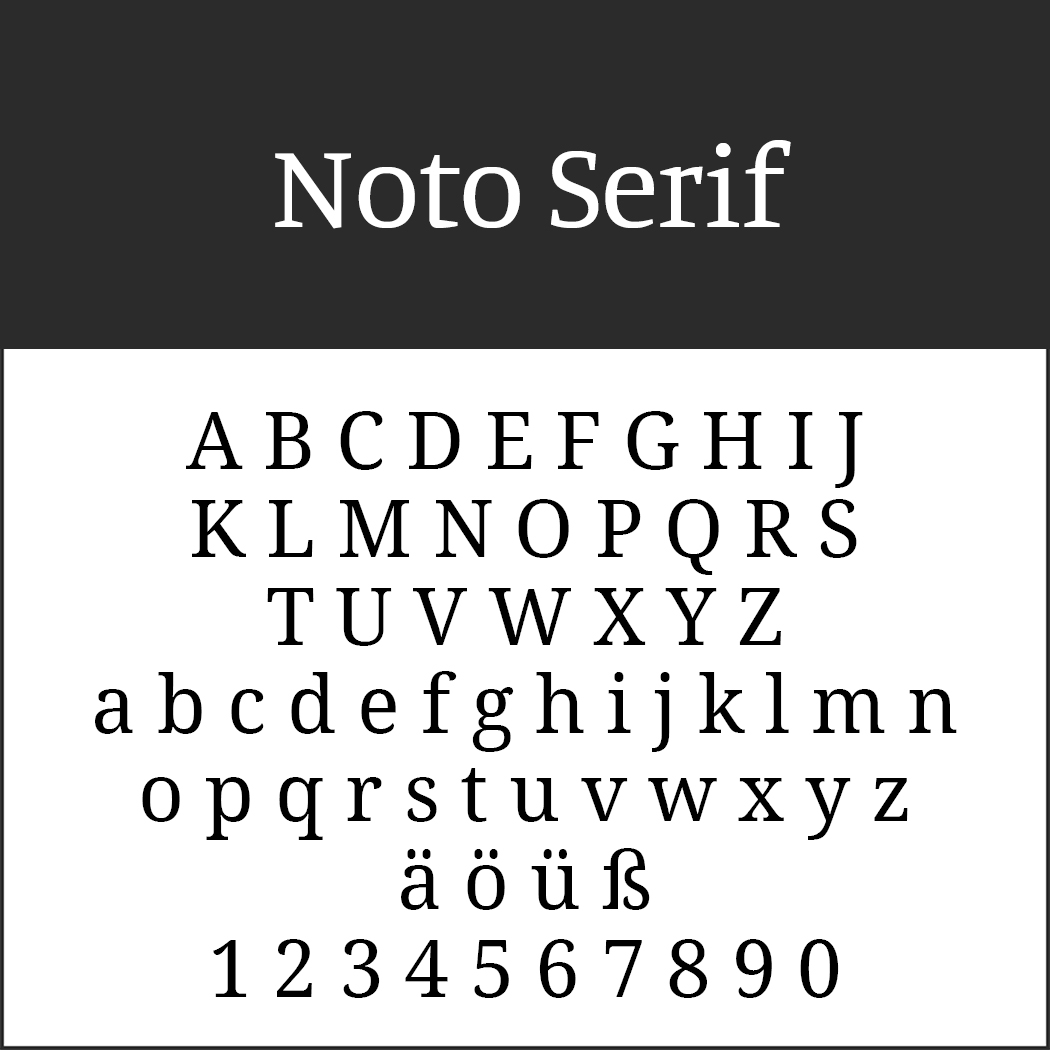 Times New Roman - Alternative: Noto Serif