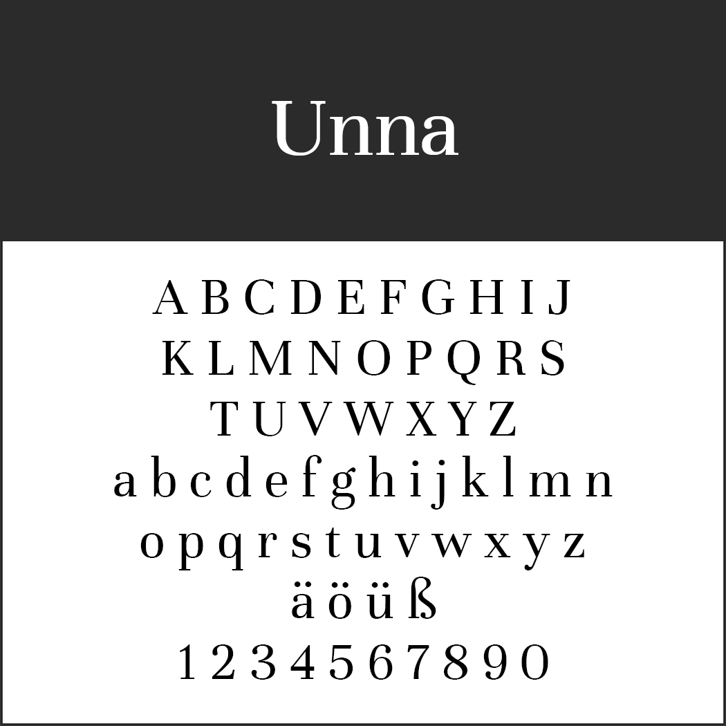 Times New Roman - Alternative: Unna