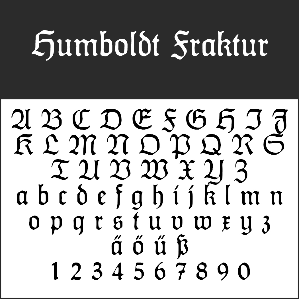 Frakturschrift "Humboldt Fraktur"