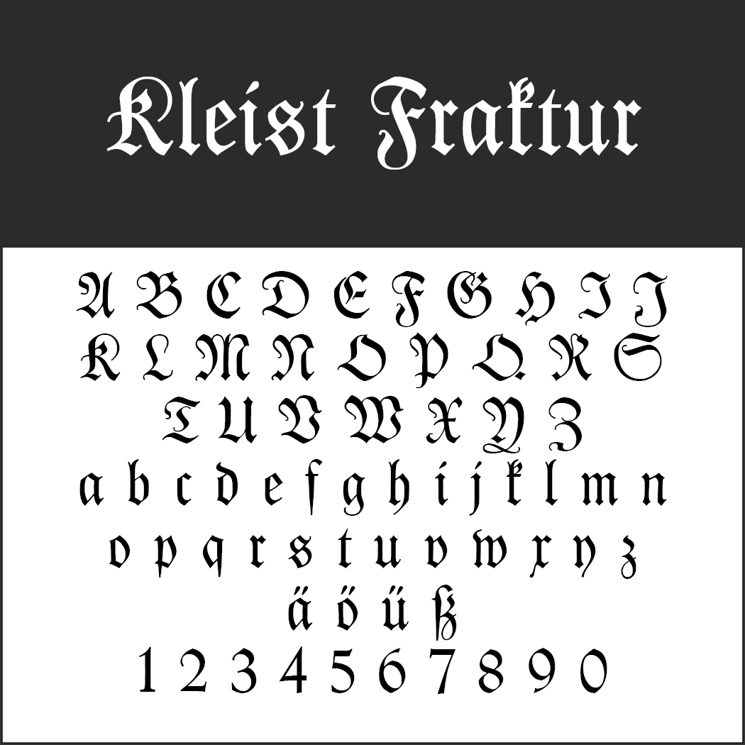 Frakturschriftart "Kleist Fraktur"