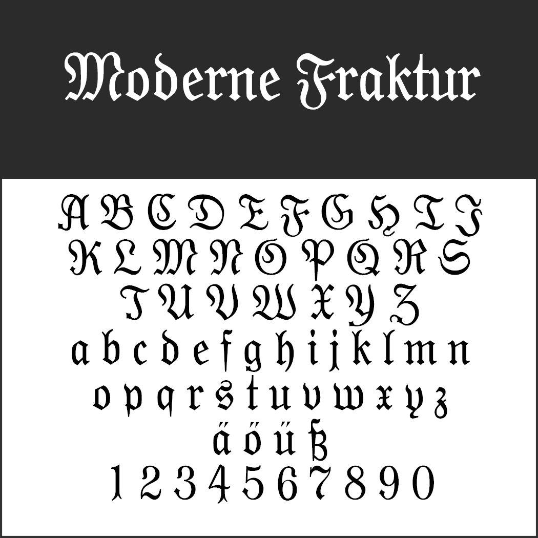 Frakturschrift "Moderne Fraktur"