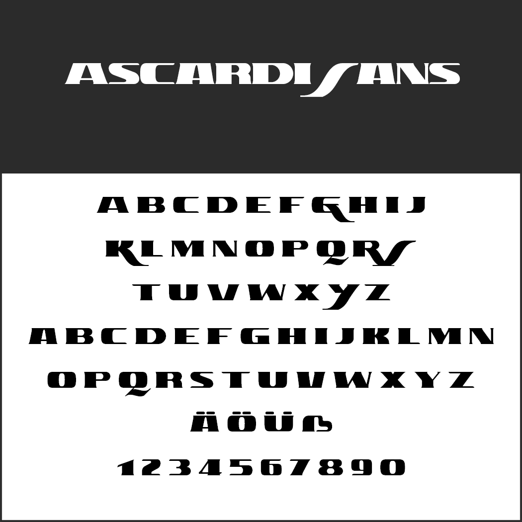 Moderne Schriftart "Ascardi Sans"