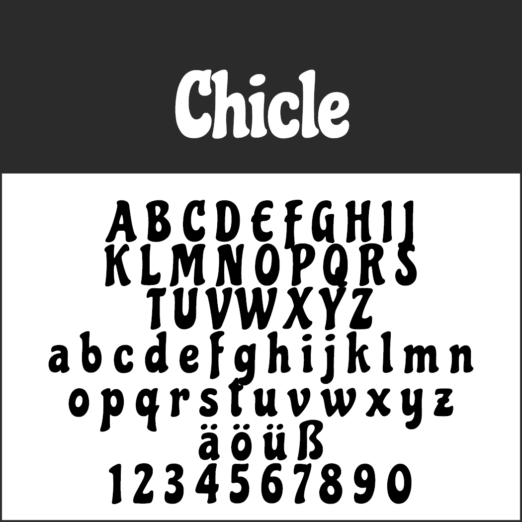 Vintage Schriftart "Chicle"