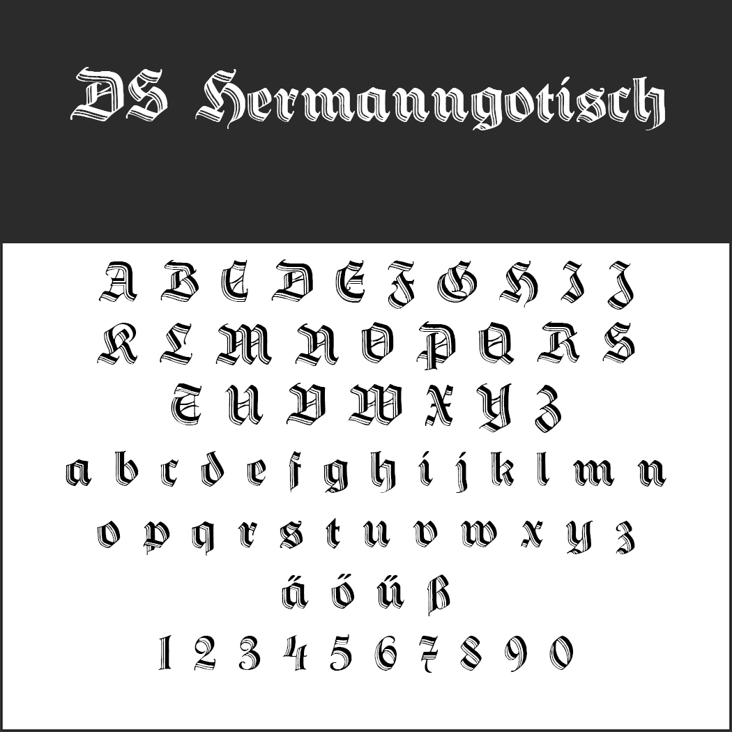 Schriftart "DS HermannGotisch"