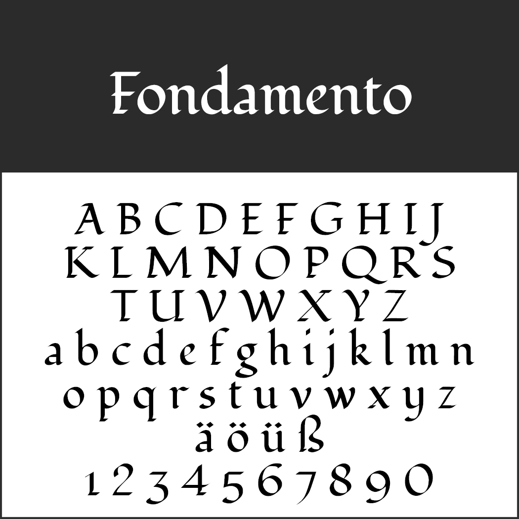 Elegante Schriftart "Fondamento"