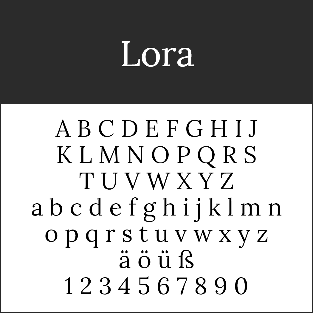 Serifenschriftart "Lora"