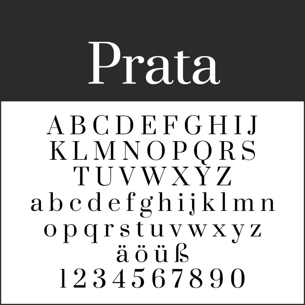 Elegante Schrift "Prata"