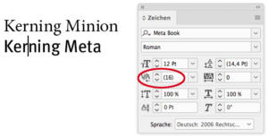 Abstand bei "Meta Book"