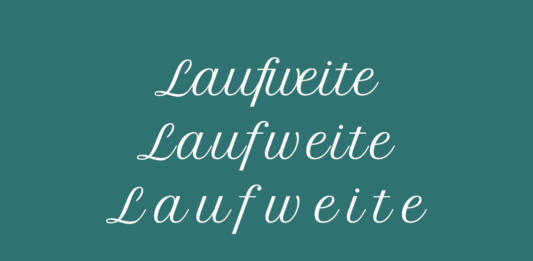 Beispielbild verschiedener Laufweiten