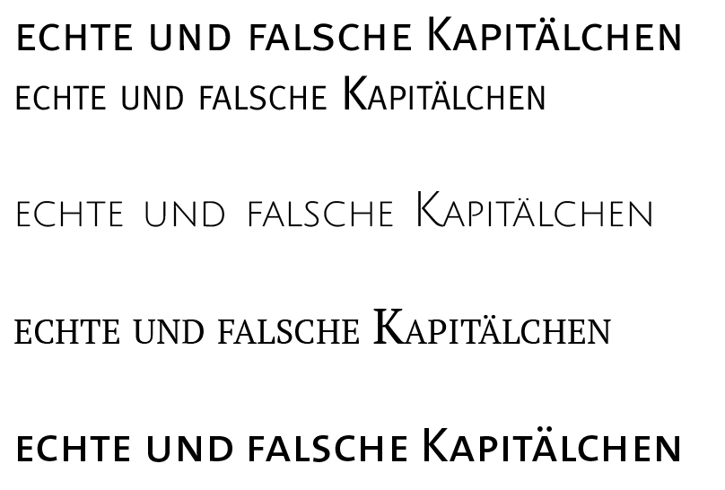 Ratebespiel: Echte oder falsche Kapitälchen?