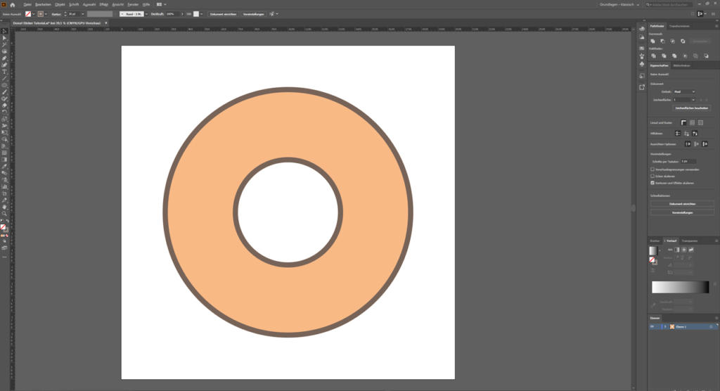 Aufkleber gestalten - Illustrator 3