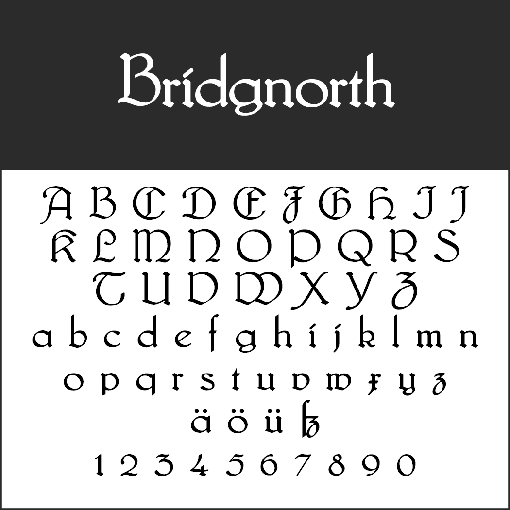 altertümliche Schriftart: Bridgnorth