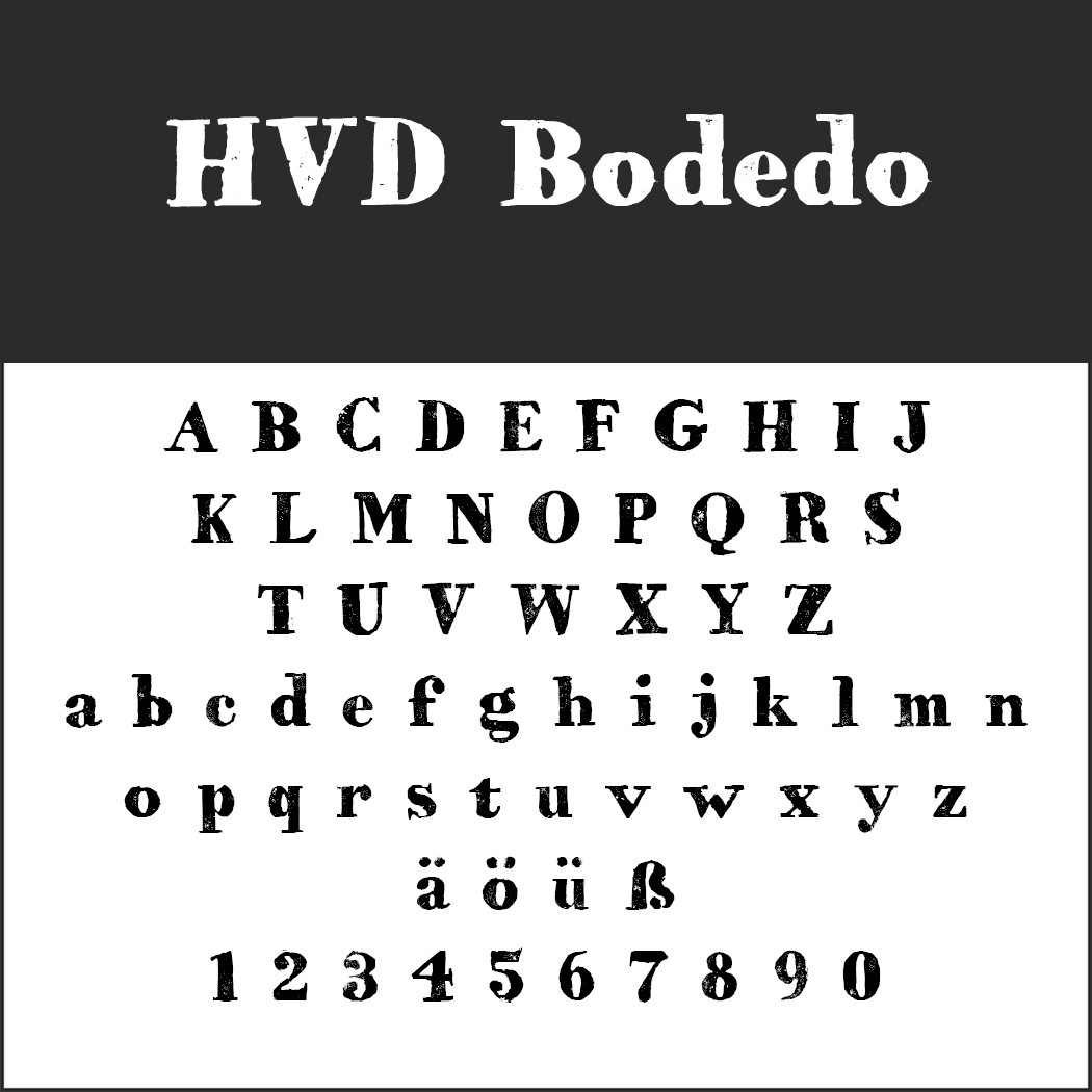 Schrift "HVD Bodedo"