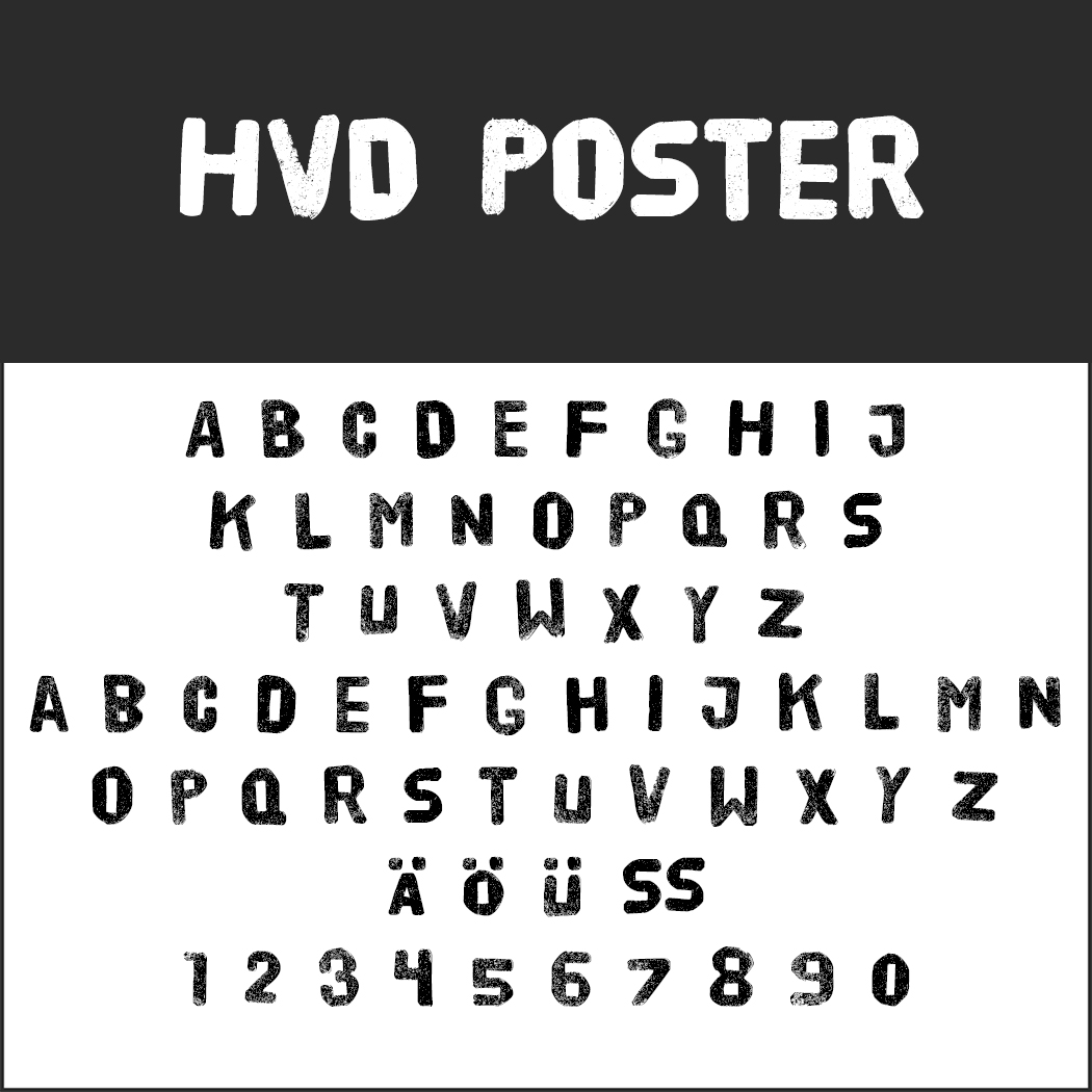 Stempel Schriftart "HVD Poster"