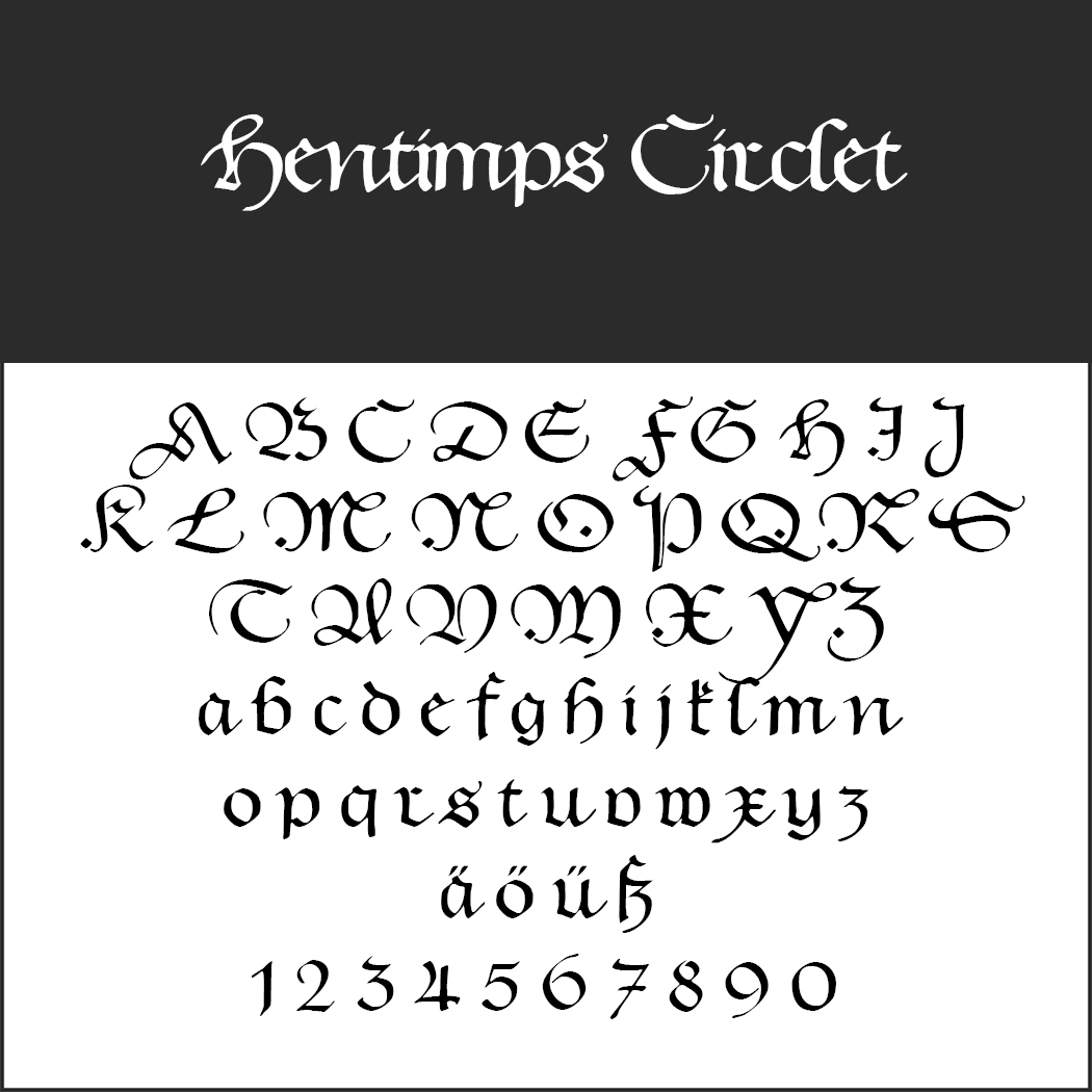 mittelalterliche Schrift: Hentimps Circlet