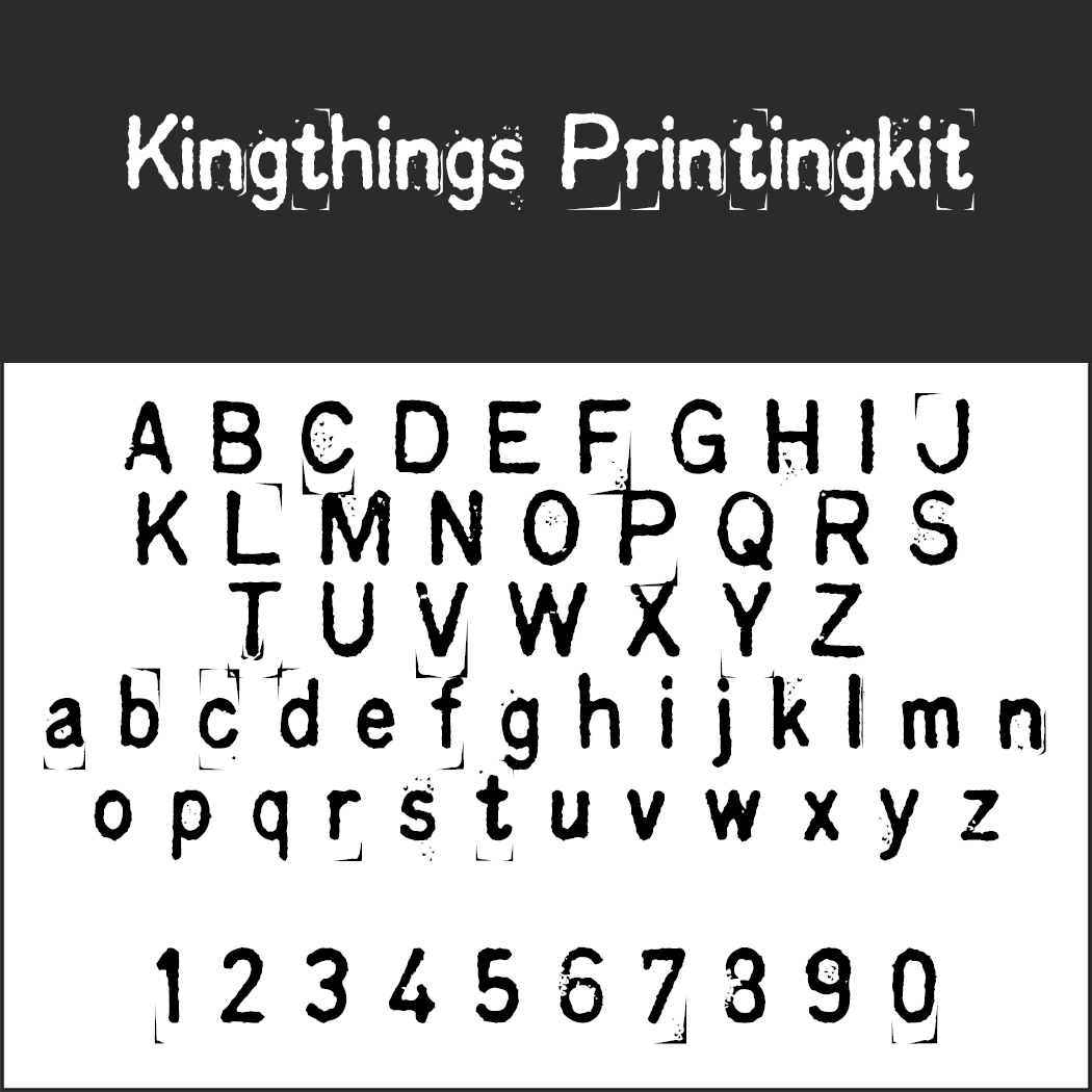 Schriftart "Kingthings Printingkit"
