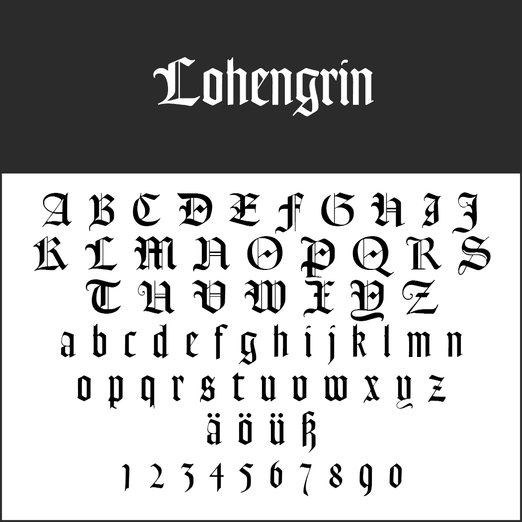 altertümliche Schrift: Lohengrin