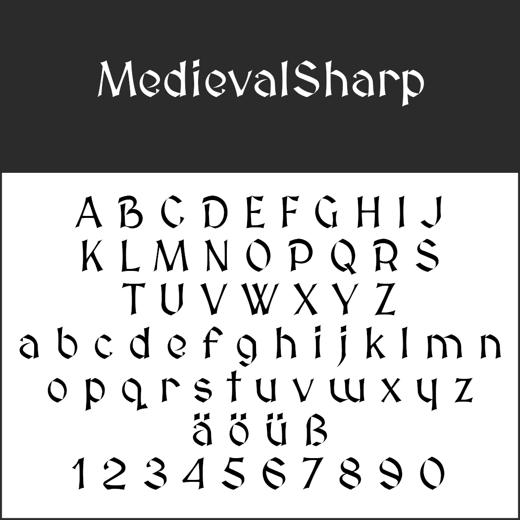 Mittelalter Schrift: MedievalSharp