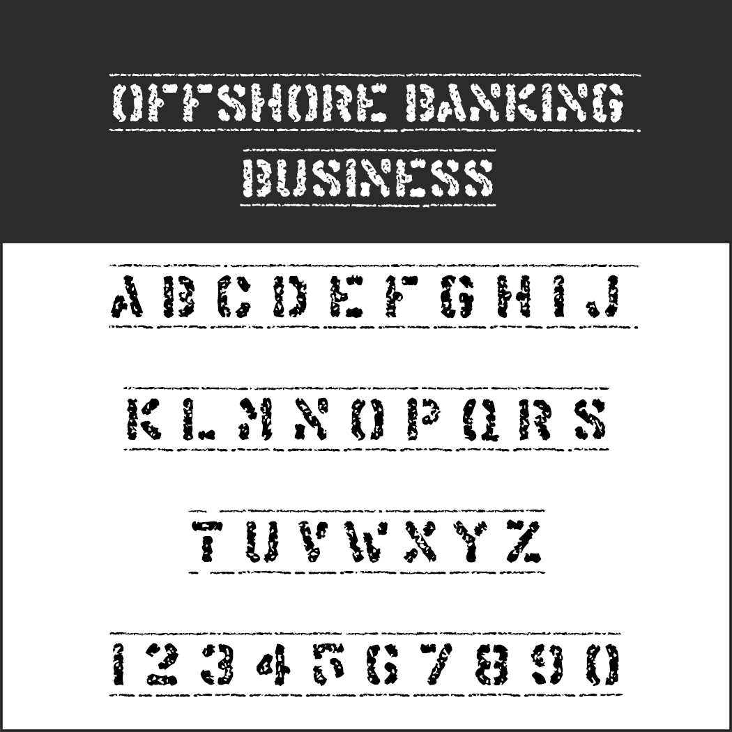 Schrift "OFFSHORE BANKING BUSINESS"