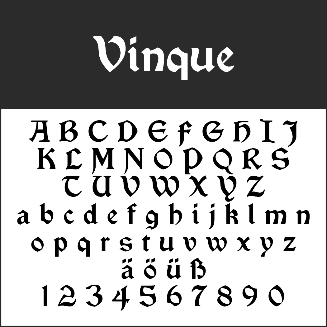 Mittelalter Schrift: Vinque