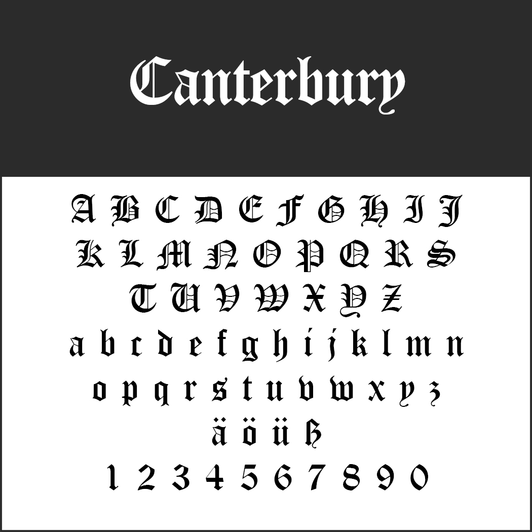 Frakturschrift: Canterbury