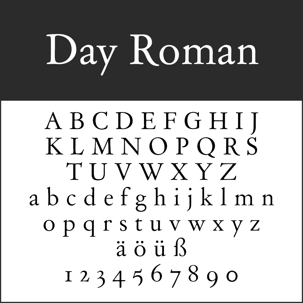 Antike Schrift: Day Roman