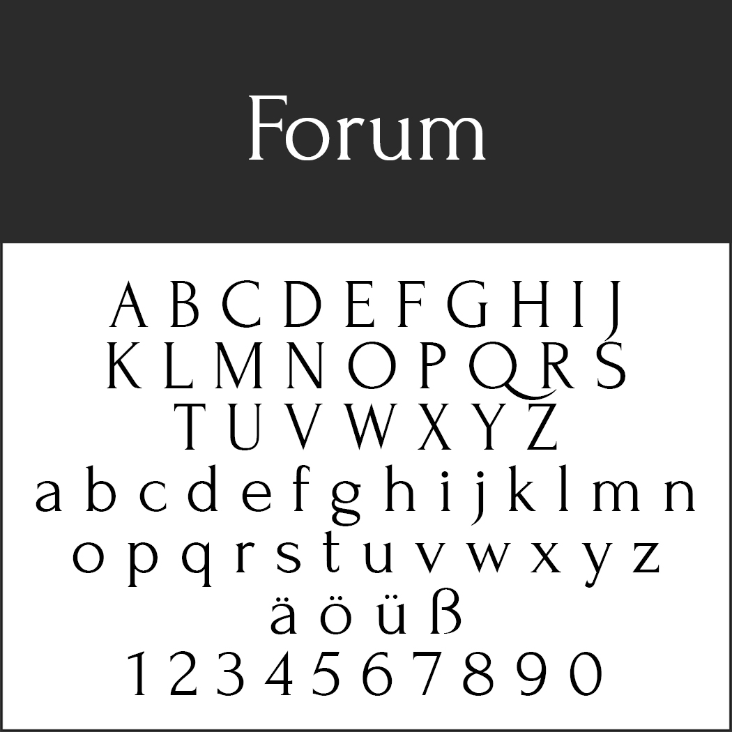 Antike Schrift: Forum