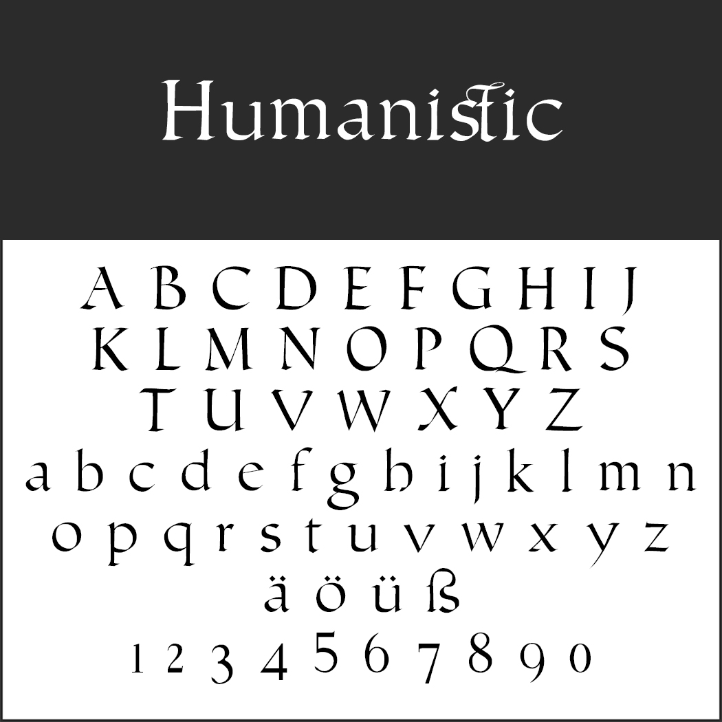 Antike Schriftart: Humanistic