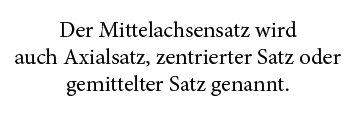 Beispiel Mittelachsensatz