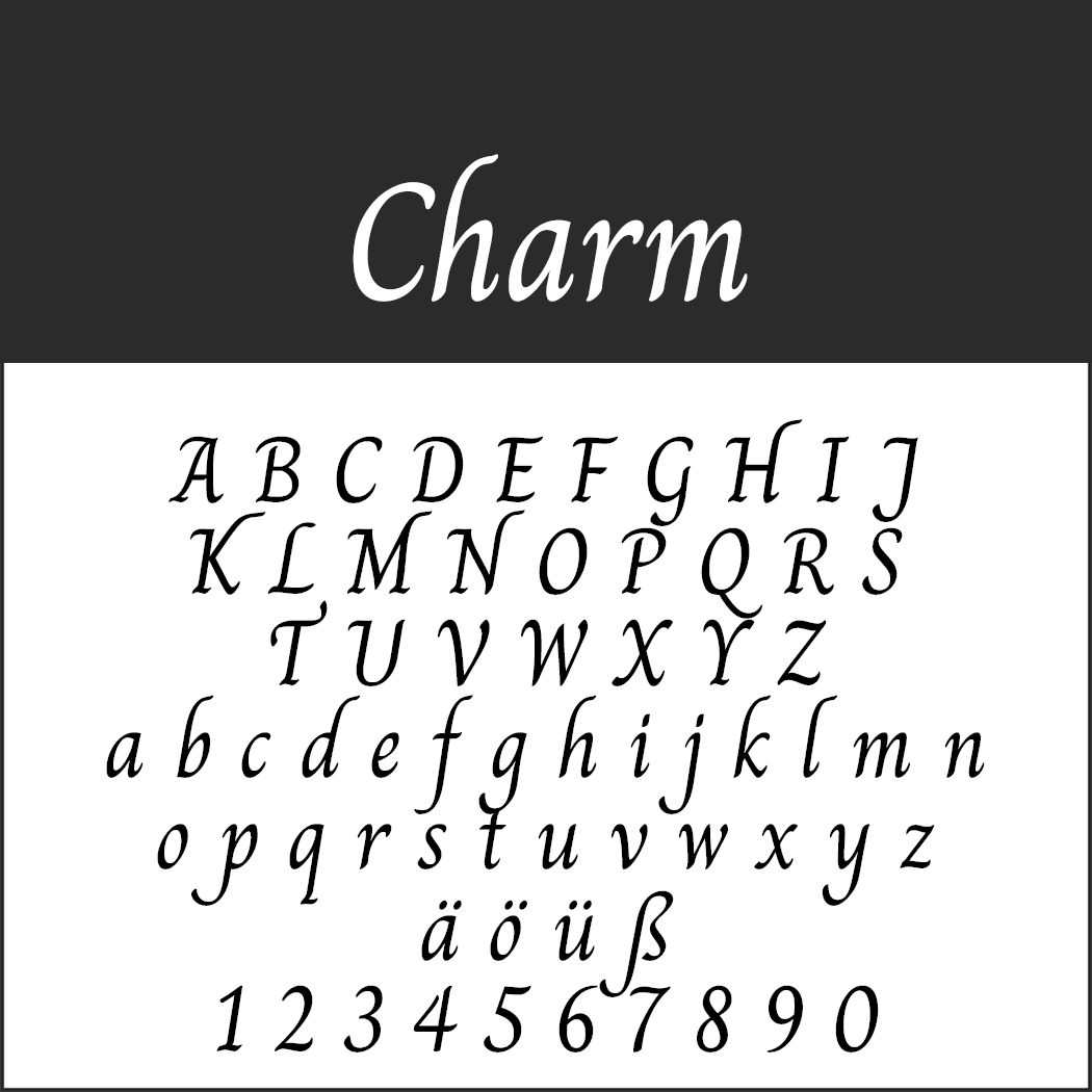 Schöne Handschriftart "Charm"